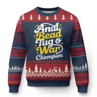 Funny Anal Bead Tug O War Ugly Christmas Sweater Inappropriate Adult Humor Weird Cringe - Wonder Print Shop