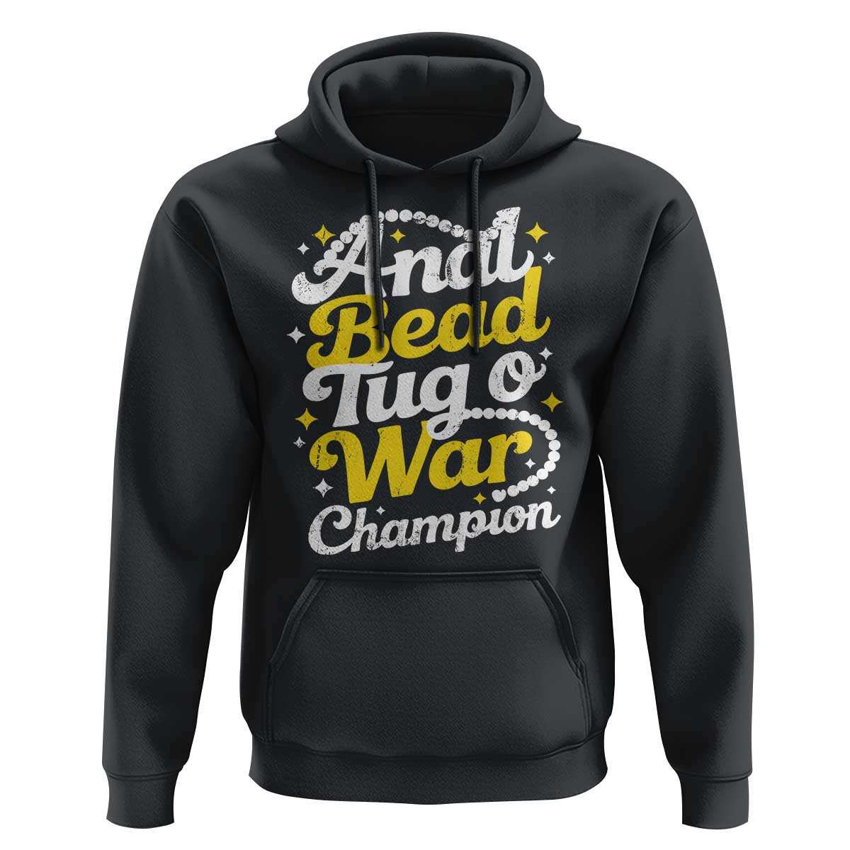 Funny Anal Bead Tug O War Hoodie Inappropriate Adult Humor Weird Cringe - Wonder Print Shop