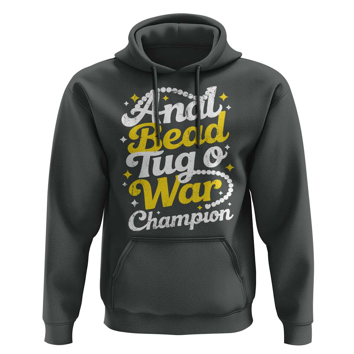 Funny Anal Bead Tug O War Hoodie Inappropriate Adult Humor Weird Cringe - Wonder Print Shop