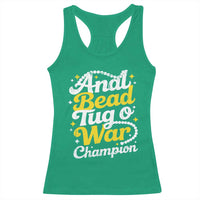 Funny Anal Bead Tug O War Racerback Tank Top Inappropriate Adult Humor Weird Cringe - Wonder Print Shop
