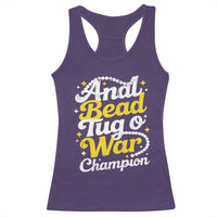 Funny Anal Bead Tug O War Racerback Tank Top Inappropriate Adult Humor Weird Cringe - Wonder Print Shop