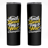 Funny Anal Bead Tug O War Skinny Tumbler Inappropriate Adult Humor Weird Cringe - Wonder Print Shop