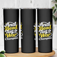 Funny Anal Bead Tug O War Skinny Tumbler Inappropriate Adult Humor Weird Cringe - Wonder Print Shop