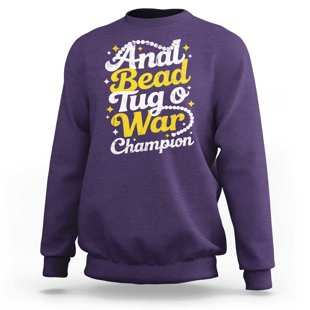 Funny Anal Bead Tug O War Sweatshirt Inappropriate Adult Humor Weird Cringe - Wonder Print Shop