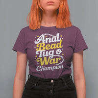 Funny Anal Bead Tug O War T Shirt For Women Inappropriate Adult Humor Weird Cringe - Wonder Print Shop
