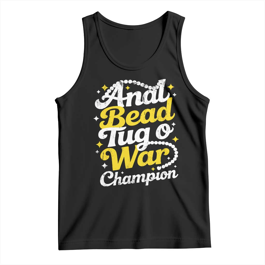 Funny Anal Bead Tug O War Tank Top Inappropriate Adult Humor Weird Cringe - Wonder Print Shop