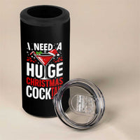 I Need A Huge Christmas Cocktail 4 in 1 Can Cooler Tumbler Funny Xmas Adult Humor Party Drinking - Wonder Print Shop