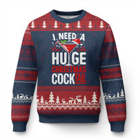 I Need A Huge Xmas Cocktail Ugly Christmas Sweater Funny Xmas Adult Humor Party Drinking - Wonder Print Shop