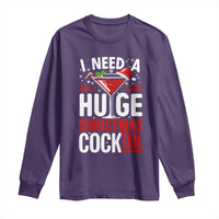 I Need A Huge Christmas Cocktail Long Sleeve Shirt Funny Xmas Adult Humor Party Drinking - Wonder Print Shop