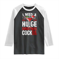 I Need A Huge Christmas Cocktail Raglan Shirt Funny Xmas Adult Humor Party Drinking - Wonder Print Shop