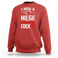 I Need A Huge Christmas Cocktail Sweatshirt Funny Xmas Adult Humor Party Drinking - Wonder Print Shop