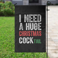 I Need A Huge Christmas Cocktail Garden Flag Funny Adult Humor Xmas Party Drinking - Wonder Print Shop