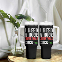 I Need A Huge Christmas Cocktail Tumbler With Handle Funny Adult Humor Xmas Party Drinking - Wonder Print Shop