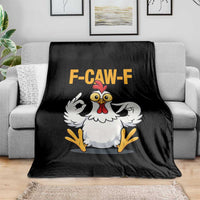 Funny F Caw F 67 Meme Throw Blanket Cartoon Chicken Poultry Humor - Wonder Print Shop