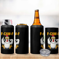 Funny F Caw F 67 Meme 4 in 1 Can Cooler Tumbler Cartoon Chicken Poultry Humor - Wonder Print Shop