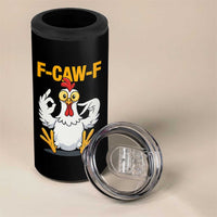 Funny F Caw F 67 Meme 4 in 1 Can Cooler Tumbler Cartoon Chicken Poultry Humor - Wonder Print Shop