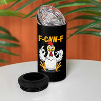 Funny F Caw F 67 Meme 4 in 1 Can Cooler Tumbler Cartoon Chicken Poultry Humor - Wonder Print Shop
