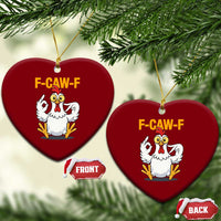Funny F Caw F 67 Meme Ceramic Ornament Cartoon Chicken Poultry Humor - Wonder Print Shop