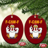 Funny F Caw F 67 Meme Ceramic Ornament Cartoon Chicken Poultry Humor - Wonder Print Shop
