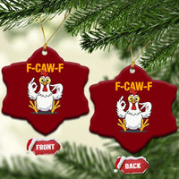 Funny F Caw F 67 Meme Ceramic Ornament Cartoon Chicken Poultry Humor - Wonder Print Shop