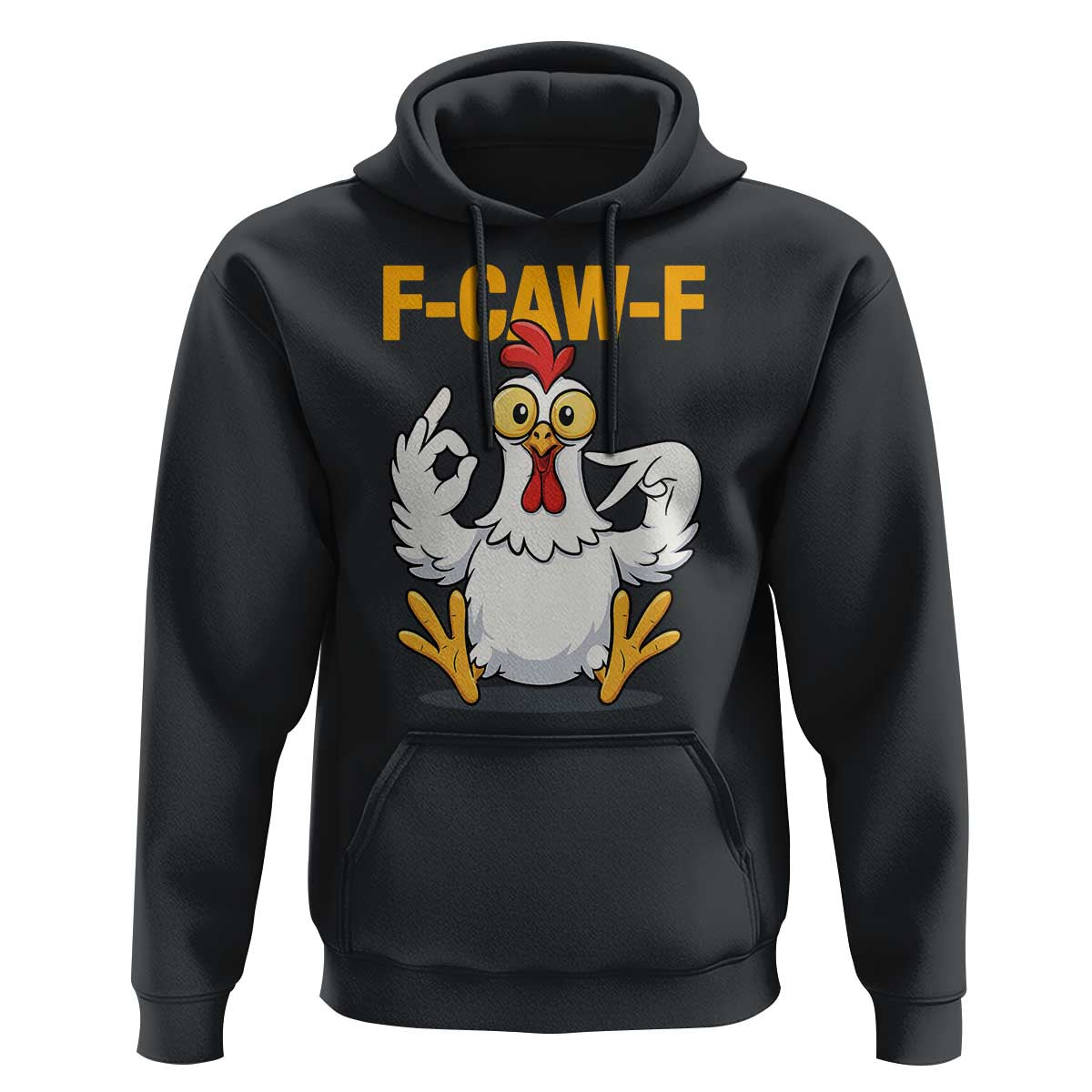 Funny F Caw F 67 Meme Hoodie Cartoon Chicken Poultry Humor - Wonder Print Shop