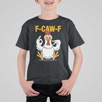 Funny F Caw F 67 Meme T Shirt For Kid Cartoon Chicken Poultry Humor - Wonder Print Shop