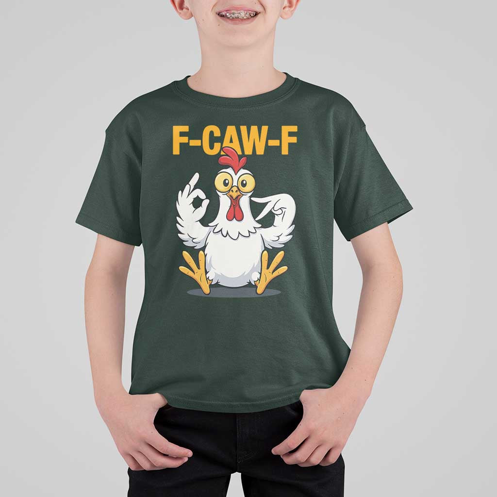 Funny F Caw F 67 Meme T Shirt For Kid Cartoon Chicken Poultry Humor - Wonder Print Shop