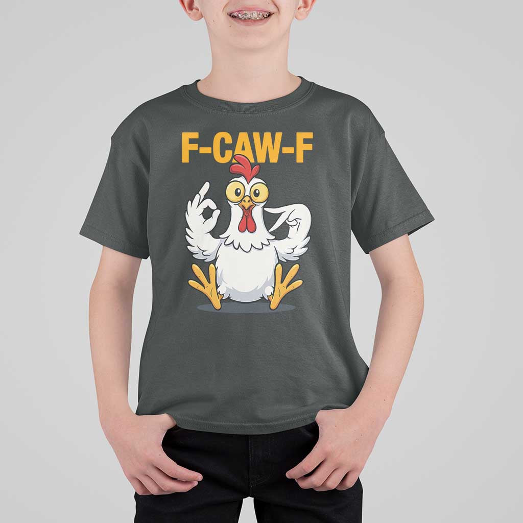 Funny F Caw F 67 Meme T Shirt For Kid Cartoon Chicken Poultry Humor - Wonder Print Shop