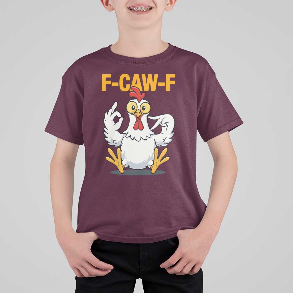 Funny F Caw F 67 Meme T Shirt For Kid Cartoon Chicken Poultry Humor - Wonder Print Shop