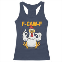 Funny F Caw F 67 Meme Racerback Tank Top Cartoon Chicken Poultry Humor - Wonder Print Shop