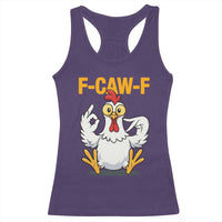 Funny F Caw F 67 Meme Racerback Tank Top Cartoon Chicken Poultry Humor - Wonder Print Shop