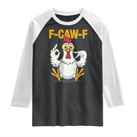 Funny F Caw F 67 Meme Raglan Shirt Cartoon Chicken Poultry Humor - Wonder Print Shop