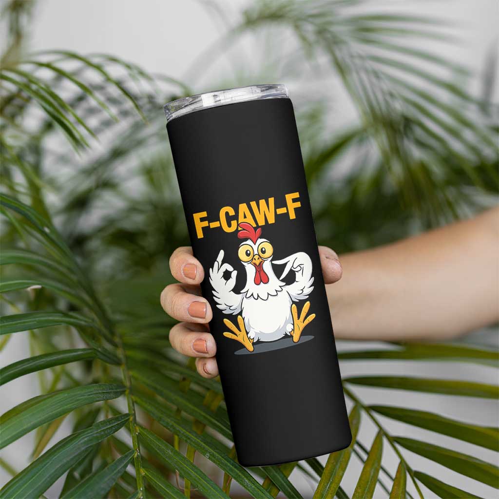 Funny F Caw F 67 Meme Skinny Tumbler Cartoon Chicken Poultry Humor - Wonder Print Shop