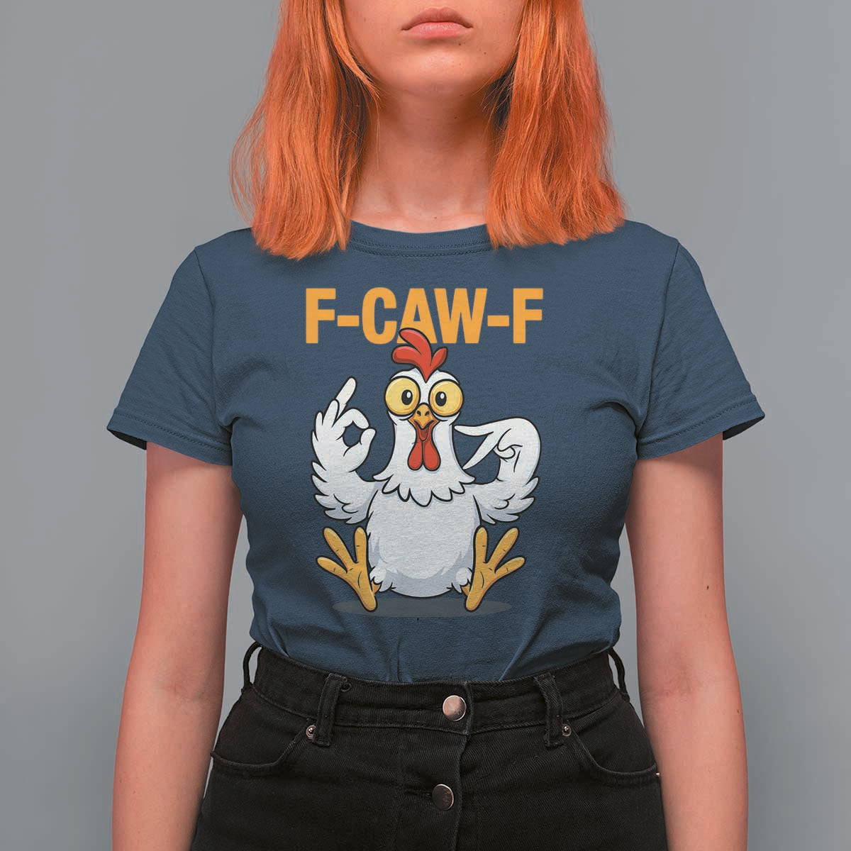 Funny F Caw F 67 Meme T Shirt For Women Cartoon Chicken Poultry Humor - Wonder Print Shop