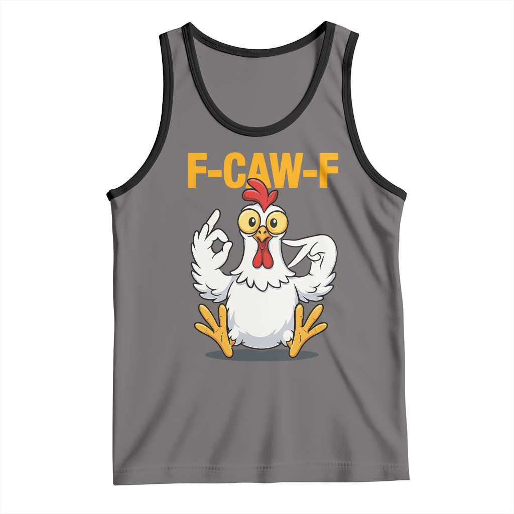 Funny F Caw F 67 Meme Tank Top Cartoon Chicken Poultry Humor - Wonder Print Shop