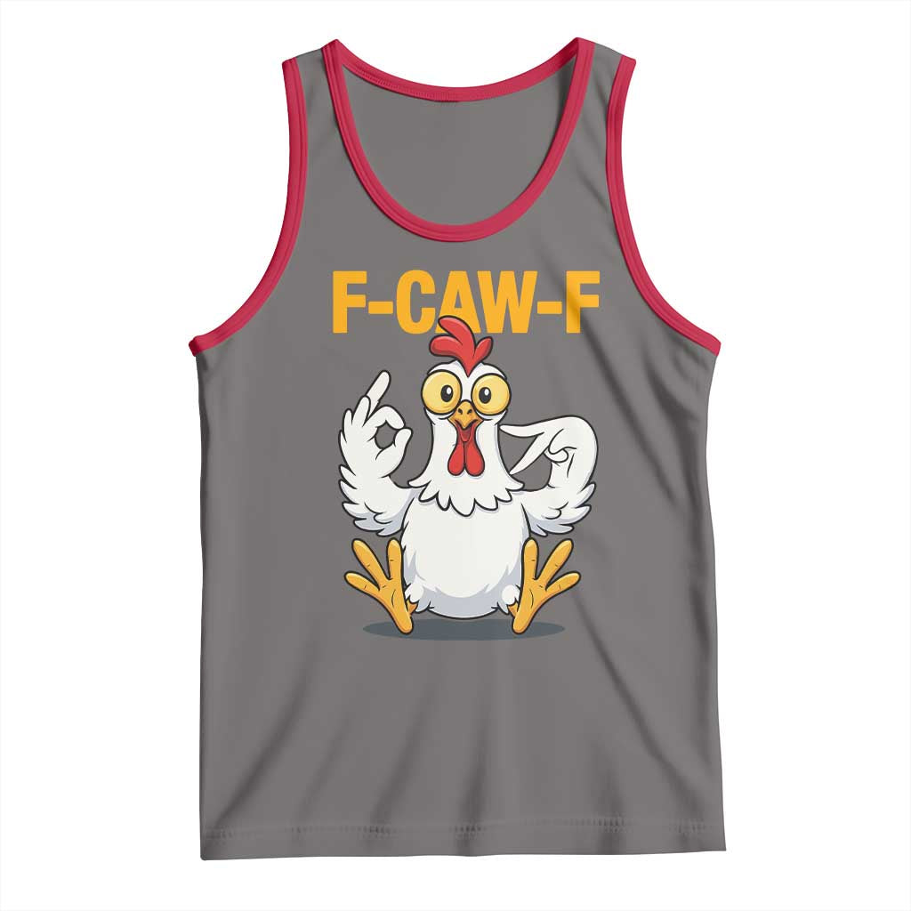 Funny F Caw F 67 Meme Tank Top Cartoon Chicken Poultry Humor - Wonder Print Shop