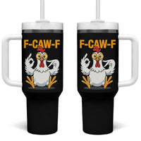 Funny F Caw F 67 Meme Tumbler With Handle Cartoon Chicken Poultry Humor - Wonder Print Shop
