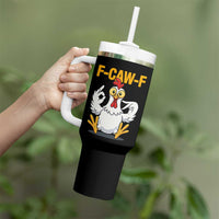 Funny F Caw F 67 Meme Tumbler With Handle Cartoon Chicken Poultry Humor - Wonder Print Shop