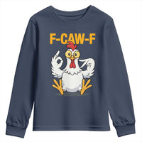 Funny F Caw F 67 Meme Youth Sweatshirt Cartoon Chicken Poultry Humor - Wonder Print Shop