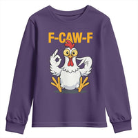 Funny F Caw F 67 Meme Youth Sweatshirt Cartoon Chicken Poultry Humor - Wonder Print Shop