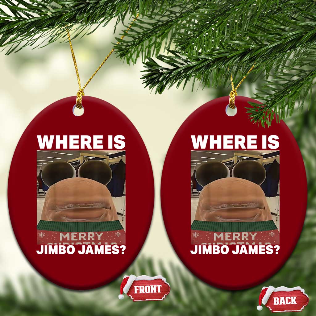 Funny Marcus The Worm Christmas Ceramic Ornament Where Is Jimbo James Xmas Ugly Sweater - Wonder Print Shop