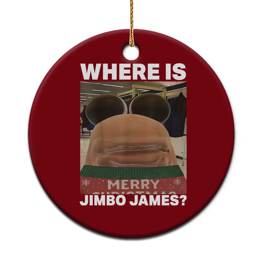 Funny Marcus The Worm Christmas Ceramic Ornament Where Is Jimbo James Xmas Ugly Sweater - Wonder Print Shop