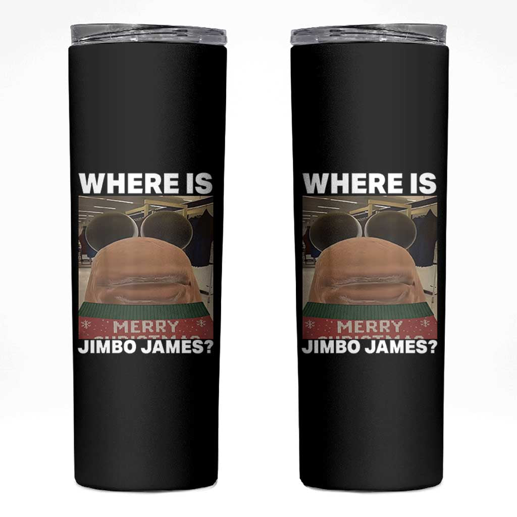 Funny Marcus The Worm Christmas Skinny Tumbler Where Is Jimbo James Xmas Ugly Sweater - Wonder Print Shop