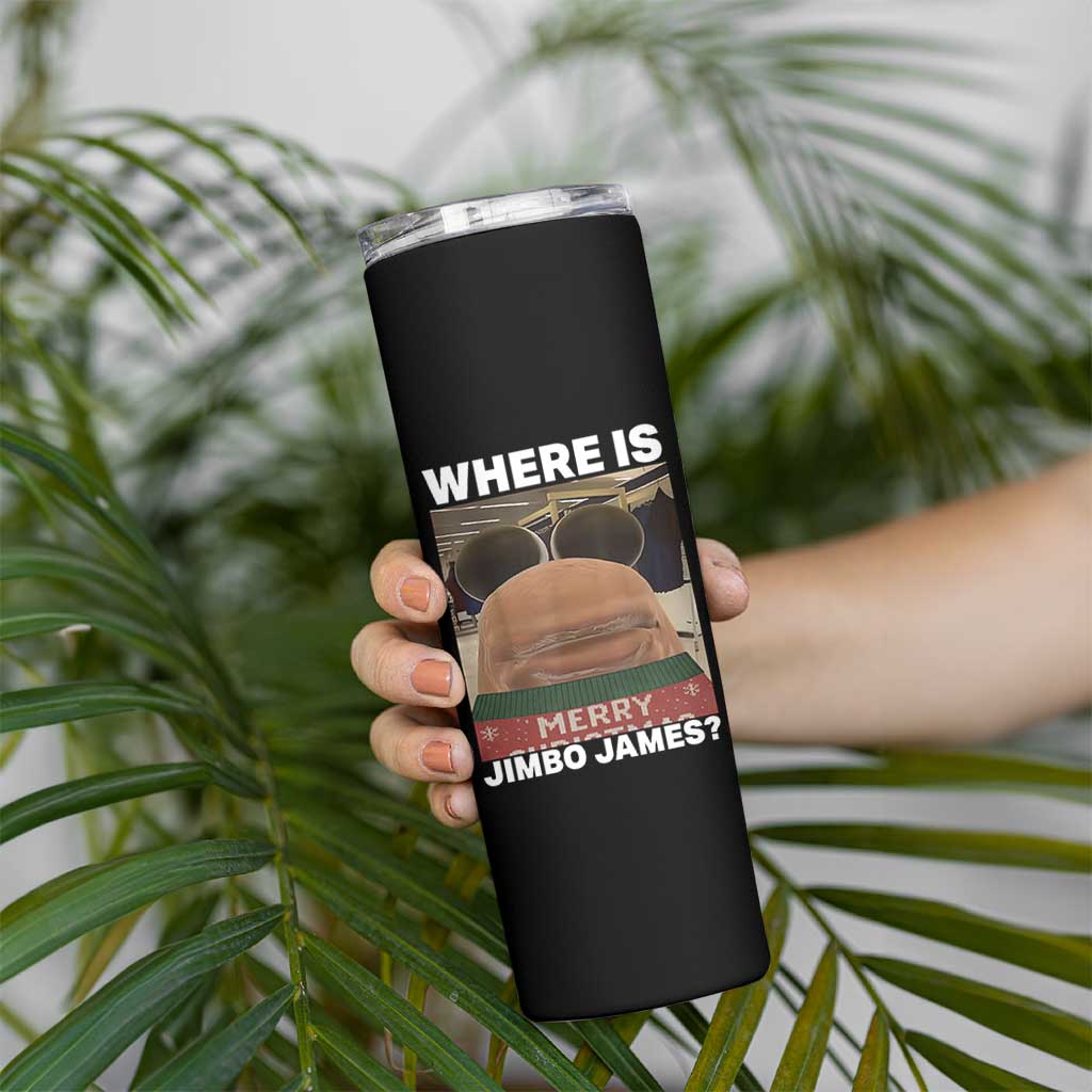 Funny Marcus The Worm Christmas Skinny Tumbler Where Is Jimbo James Xmas Ugly Sweater - Wonder Print Shop