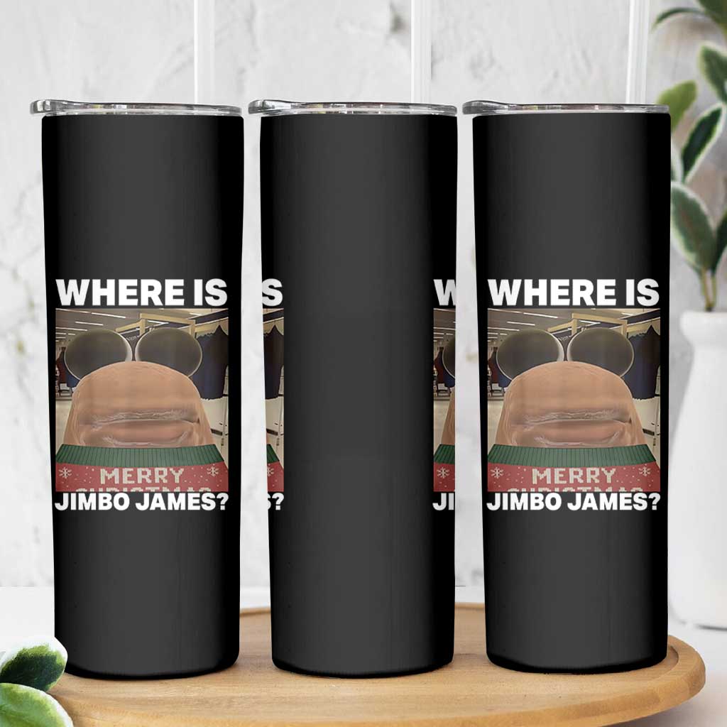 Funny Marcus The Worm Christmas Skinny Tumbler Where Is Jimbo James Xmas Ugly Sweater - Wonder Print Shop