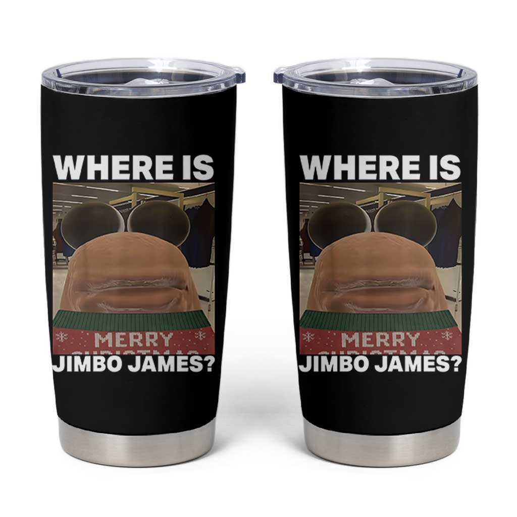 Funny Marcus The Worm Christmas Tumbler Cup Where Is Jimbo James Xmas Ugly Sweater - Wonder Print Shop