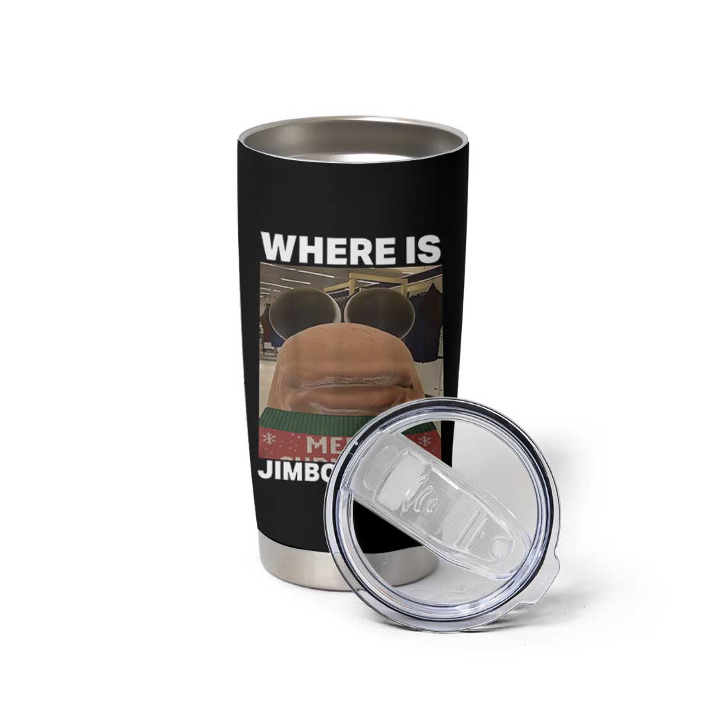 Funny Marcus The Worm Christmas Tumbler Cup Where Is Jimbo James Xmas Ugly Sweater - Wonder Print Shop