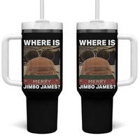 Funny Marcus The Worm Christmas Tumbler With Handle Where Is Jimbo James Xmas Ugly Sweater - Wonder Print Shop