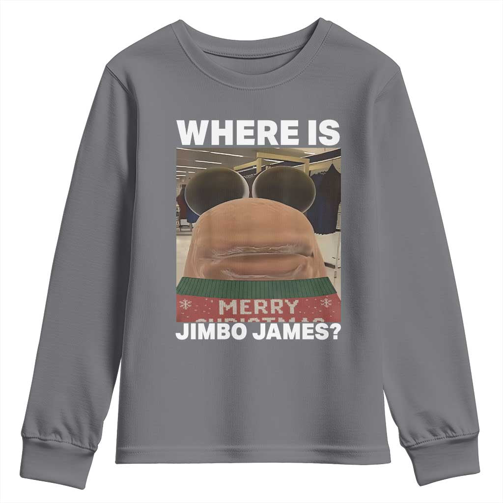 Funny Marcus The Worm Christmas Youth Sweatshirt Where Is Jimbo James Xmas Ugly Sweater - Wonder Print Shop