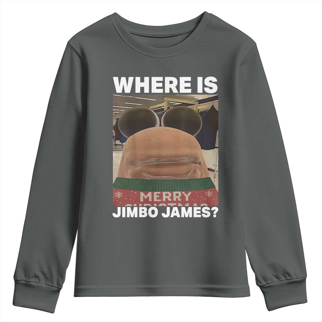 Funny Marcus The Worm Christmas Youth Sweatshirt Where Is Jimbo James Xmas Ugly Sweater - Wonder Print Shop